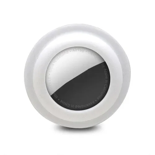 Funda Protectora Silicona Tipo de Adsorción para AirTag a Prueba de Golpes (Blanco)