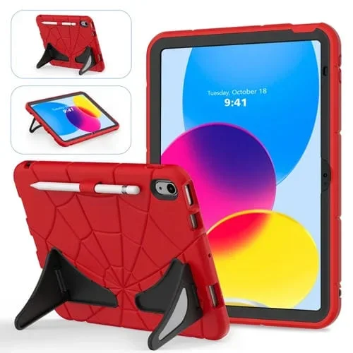 Funda Protectora Silicona y Policarbonato para iPad 2025/2022 (Roja y Negra)