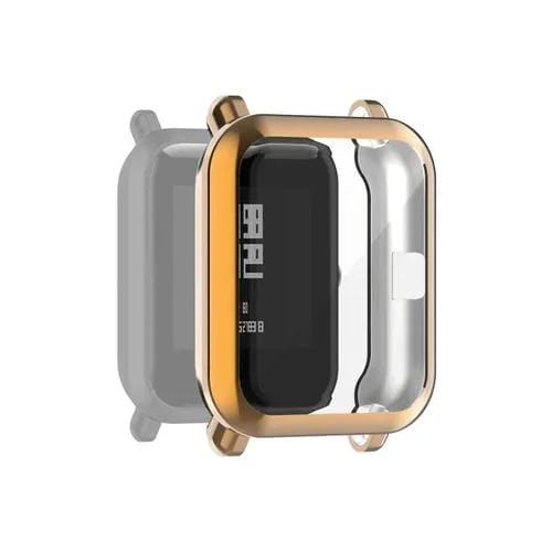 Funda Protectora TPU para Amazfit Pop Cobertura Completa (Oro Rosa)