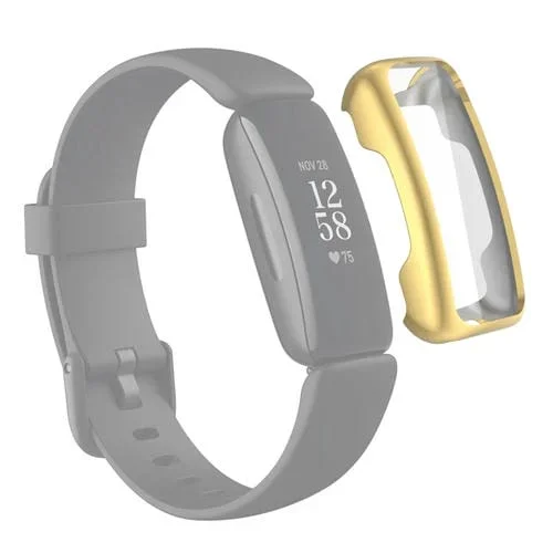 Funda Protectora TPU para Fitbit Inspire 2 con Galvanoplastia (Oro)