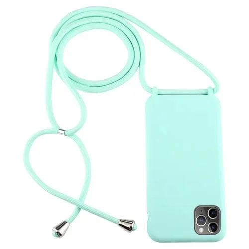 Funda Protectora TPU para iPhone 11 Pro con Cordón (Verde Menta) Color Caramelo