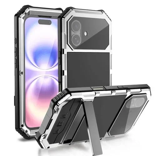 Funda R-JUST Life para iPhone 17, resistente al agua, al polvo y a los golpes (plateada)