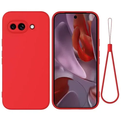 Funda Silicona Líquida a Prueba de Golpes para Google Pixel 9A (Rojo)