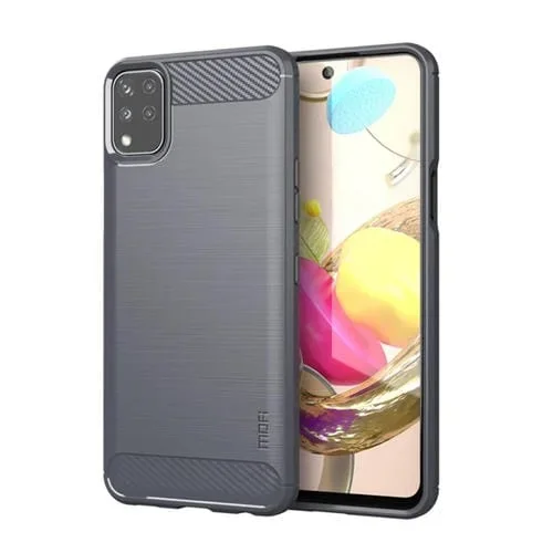 Funda Soft TPU Mofi Dienciencia Fibra de Carbono para LG K42 (Gris)