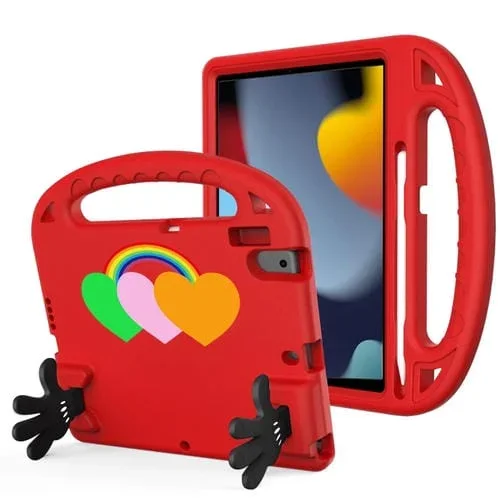 Funda Tablet para iPad 10.2 y iPad Pro 10.5 Love Small Palm Holder Eva (Rojo)