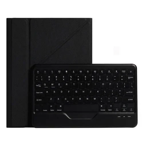 Funda teclado Bluetooth B09 cuero soporte triángulo ranura bolígrafo para iPad 10.2 2020 y 2019 Pro 10.5 Aire 3 10.5 (Negro)
