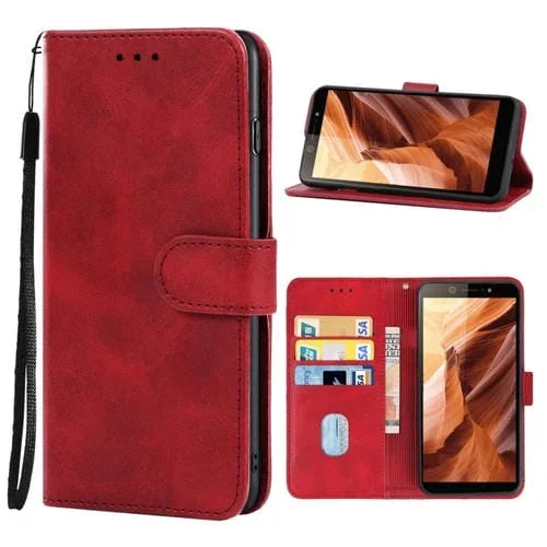 Funda Telefónica de Cuero para Itel A44 (Rojo)