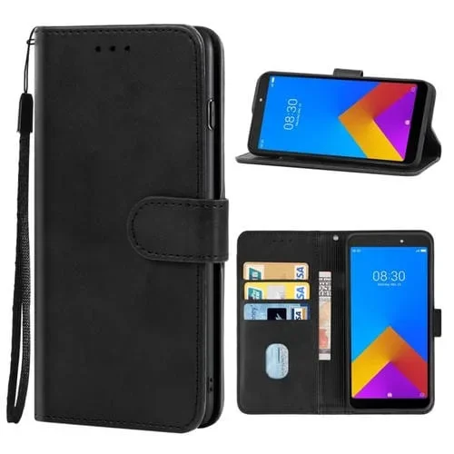Funda Telefónica de Cuero para Itel A55 (Negro)