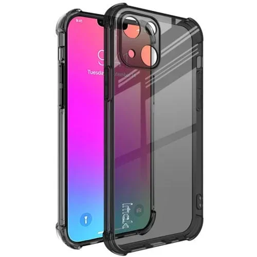 Funda Telefónica Imak All-Inclusive Airbag TPU para iPhone 13 Mini (Negro Transparente)
