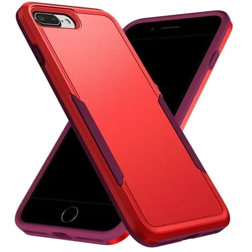 Funda Telefónica Pioneer Armor Heavy Duty PC TPU para iPhone 8 Plus 7 Plus (Rojo)
