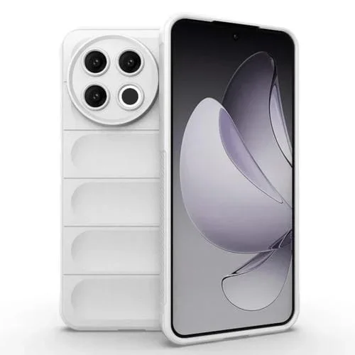 Funda TPU con Franela + Protección Mágica Global para Tecno Spark 30 Pro (Blanca)