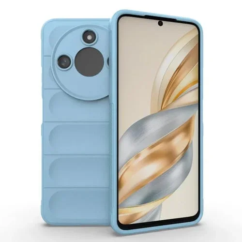 Funda TPU con Franela y Protección Mágica para Honor X60 5G (Azul Claro)