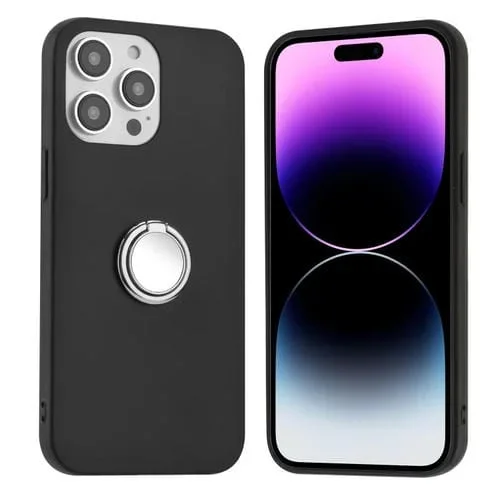 Funda TPU con Soporte de Anillo para iPhone 16 Pro Max (Plateada)