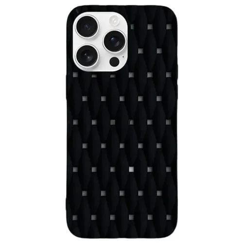 Funda TPU iPhone 16 Pro Color Sólido con Tejido Refrescante (Negra)