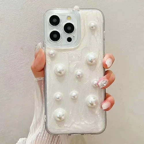 Funda TPU iPhone 16 Pro Diseño Decodificador Goma Color Crema (Perla)