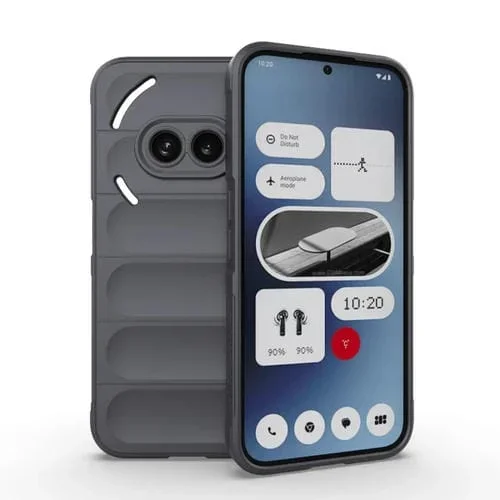 Funda TPU Magic Shield + Funda Franela para Nothing Phone 2A (Gris Oscuro)