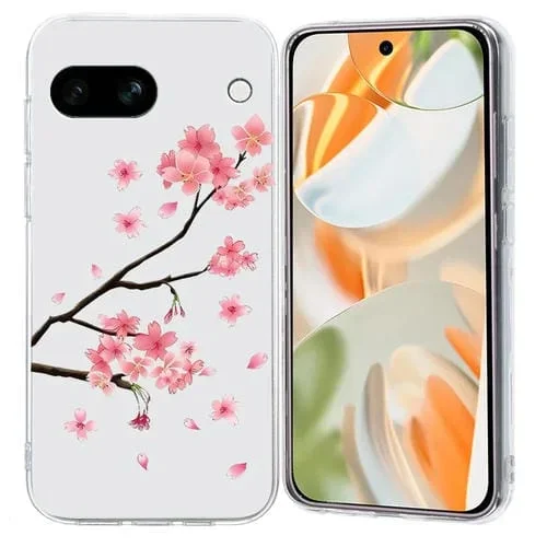 Funda TPU para Google Pixel 8A con Patrón de Pintura Colorida (Flor de Ciruelo)