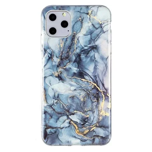 Funda TPU para iPhone 11 Pro Max Imd Marble Pattern Protección (Gris)