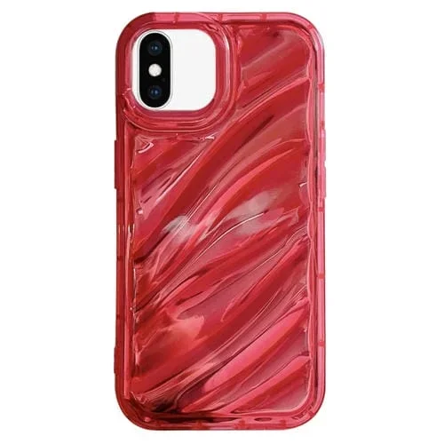 Funda TPU para iPhone Xr Laser Sequin Waves (Rojo)