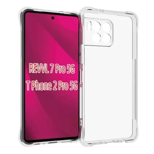 Funda TPU para T-Mobile Revvl 7 Pro y T Phone 2 Pro 5G Antigolpes Antideslizante (Transparente)