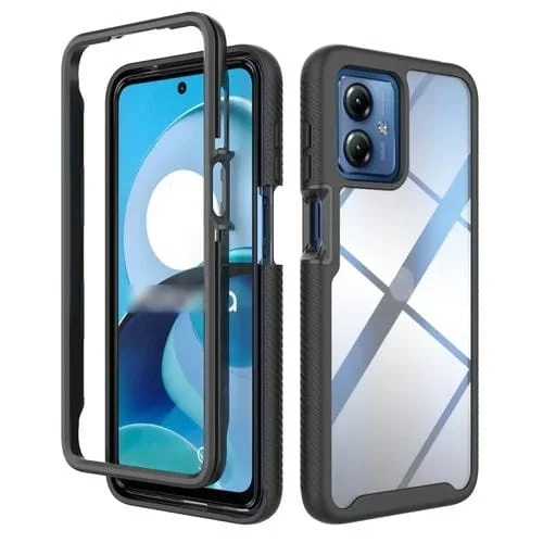 Funda TPU Transparente a Prueba de Golpes con Diseño Cielo Estrellado para Motorola Moto G14 (Negro)