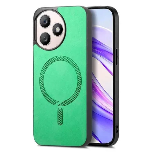 Funda Trasera Magnética de PU para Honor X50I+ Protección (Verde)