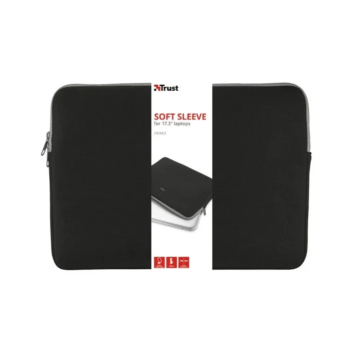 Funda Universal Trust Primo Sleeve- Para Portatiles De 17.3 – Color Negro 21245