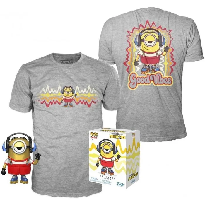 Funko Minions Pop N° 902 – Camiseta de Patinaje Stuart Metallic SE + XL