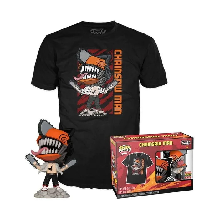 Funko Pop! & tee: CSM – Chainsaw Man Leapingv – Small – Camiseta, Franela – Ropa con Figura de Vinilo Coleccionable – Idea de Regalo – Juguetes y Camiseta de Manga Corta para Adultos Hombres