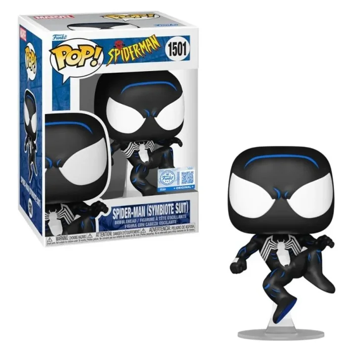 FUNKO POP! Figura oficial de Spider-Man de Spider-Man – Traje negro de Spider-Man