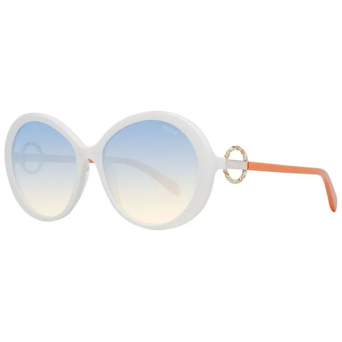 Gafas de sol Emilio Pucci EP 0164 25P Marfil Brillante W Naranja Templos & Vivara Print