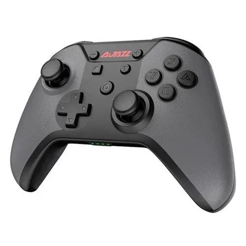 Gamepad Inalámbrico Ajazz AG180 Modo Dual Bluetooth y Cable para Switch, PC, Android e iOS (Negro y Gris)