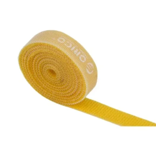Gancho y Bucle de Uniones de Cable Reutilizable y Divisible Orico Tcc-1S 1M (Amarillo)