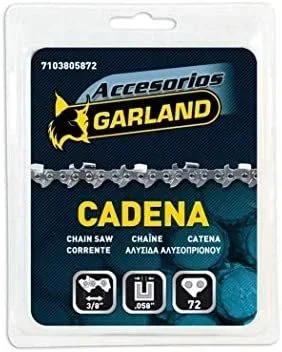 Garland 7103805872 – Cadena 3/8’’-0.058’’ – 72 Eslabones para Motosierras