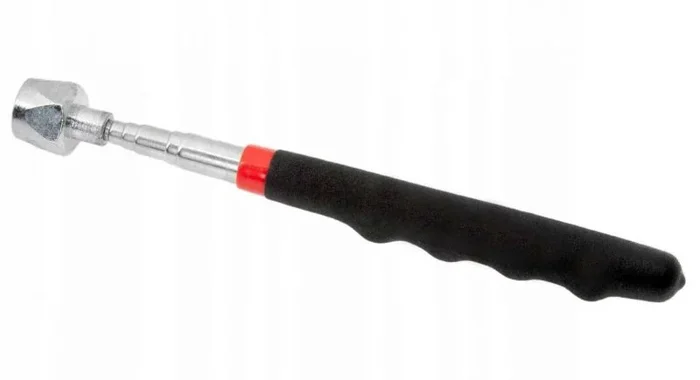 Garra telescópica con imán Awtools, ideal para recoger objetos metálicos, diseño telescópico ajustable, imán de alta fuerza, longitud extendida, ideal para talleres y garajes.