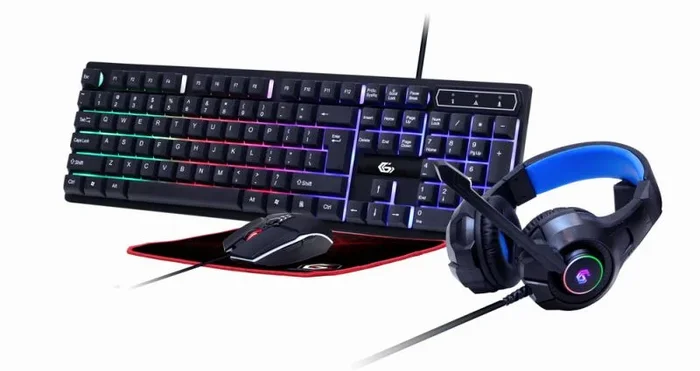 Gembird GGS-UMGL4-02 teclado Ratón incluido USB QWERTY Inglés de EE. UU. Negro