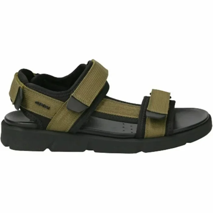 Geox U Xand 2S J, Sandalias para Hombre, Multicolor (Lt Olive/Black), 41 EU
