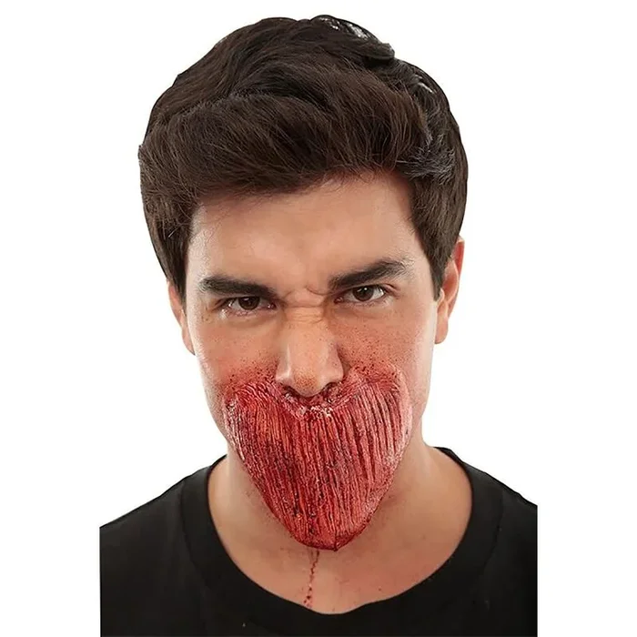 Ghoulish Productions – Aplicación Sin Boca, Línea Aplicación, Disfraz de Látex resistente, pintada a mano, Halloween, Desfile de Carnaval, Fiesta de Disfraces, Talla única adulto
