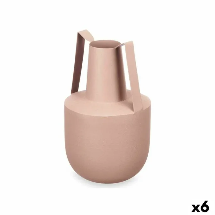 Gift Decor Jarrón con Asas Arena Acero 14 cm (6 Unidades)
