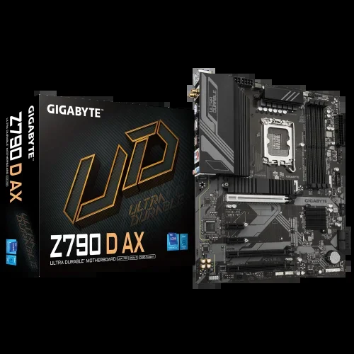 GIGABYTE Z790 D AX Placa Base – Soporta CPUs Intel Core de 14ª generación, VRM Digital de 12+1+1 Fases, hasta 7600MHz DDR5 (OC), 3xPCIe 4.0 M.2, Wi-Fi 6E, LAN de 2.5GbE, USB 3.2 Gen 2