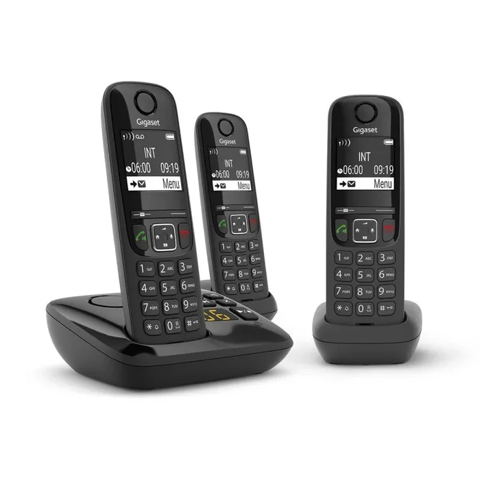 Gigaset AS690A Trio Teléfono DECT/analógico Negro