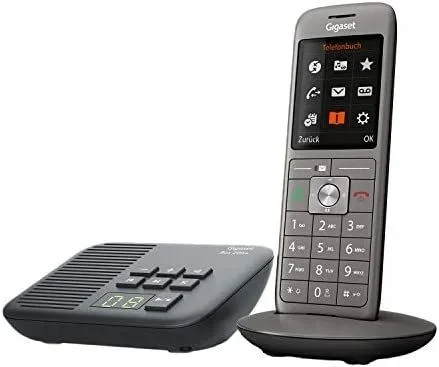 Gigaset CL660A – Teléfono inalámbrico Dect con contestador automático y Gran Pantalla TFT a Color, Metal Antracita, Caja 200 versión Alemana