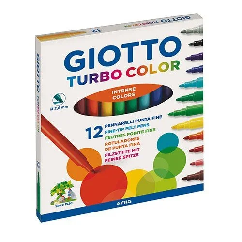 Giotto rotuladores de colores turbo color estuche de 12