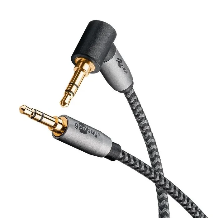 Goobay 65279 cable de audio 2 m 3,5mm TRS Negro, Plata