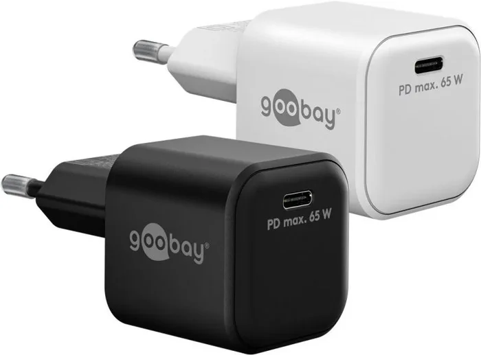 Goobay 65370 cargador de dispositivo móvil Auriculares, Portátil, Smartphone, Tableta Blanco Corriente alterna Carga rápida Interior