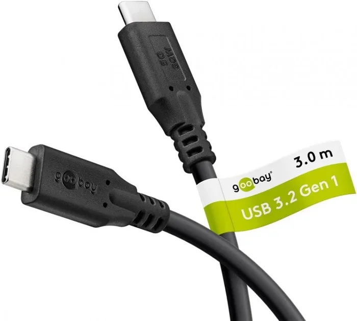 Goobay 74729 cable USB USB 3.2 Gen 1 (3.1 Gen 1) 3 m USB C Negro