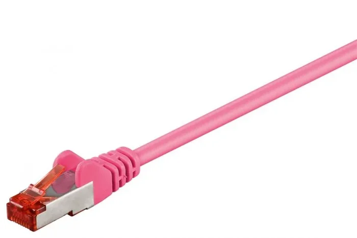 Goobay 95525 cable de red Magenta 7,5 m Cat6 S/FTP (S-STP)