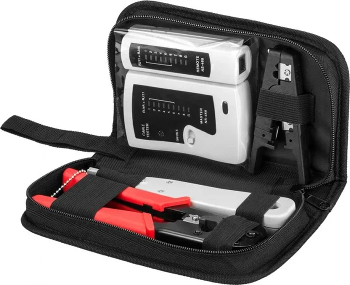 Goobay 97790 crimpadora Juego de herramientas Negro, Rojo