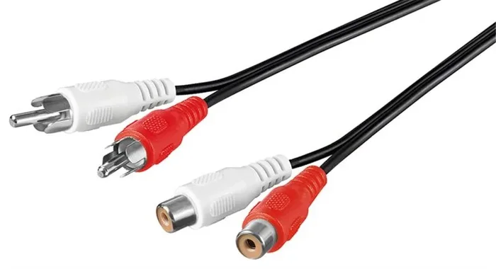 Goobay AVK 125-1000 10.0m cable de audio 10 m 2 x RCA Negro