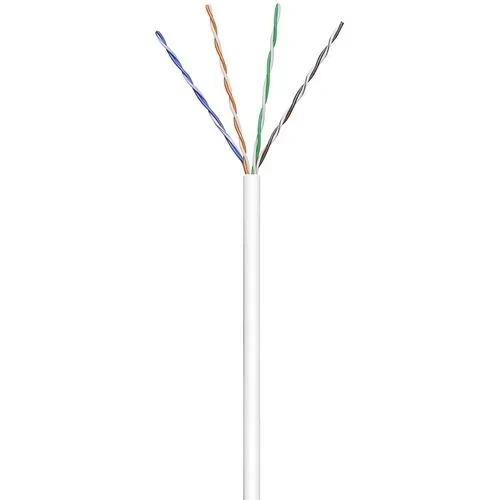 goobay Cable de Red Ethernet Cable de instalación Cat6 AWG 24/7 (Trenzado), PVC, 100 m, Blanco